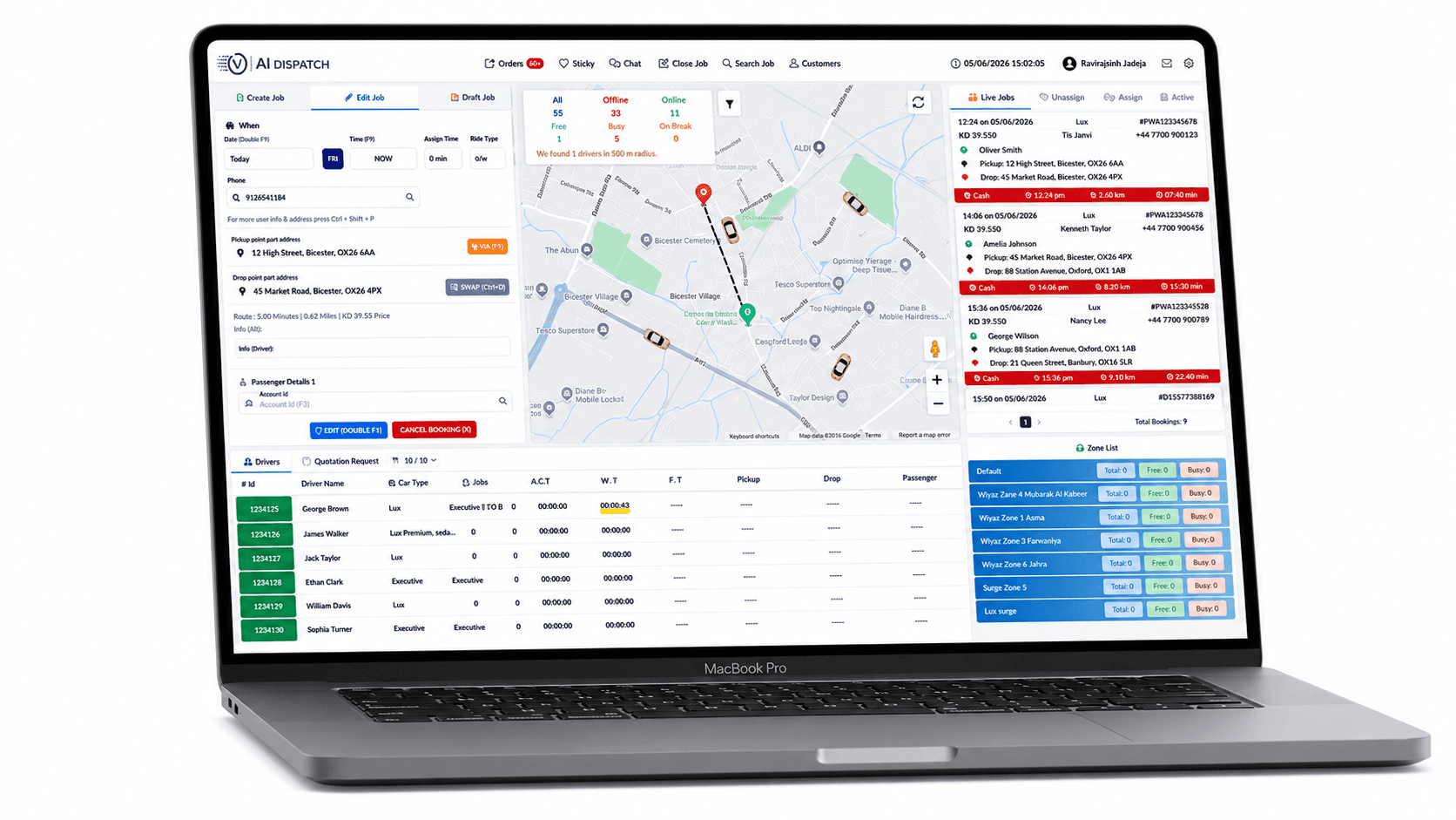 VAI Dispatch War Room dashboard