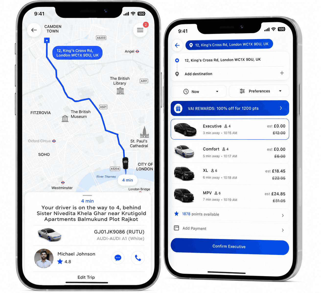 VAI Dispatch white-label passenger app