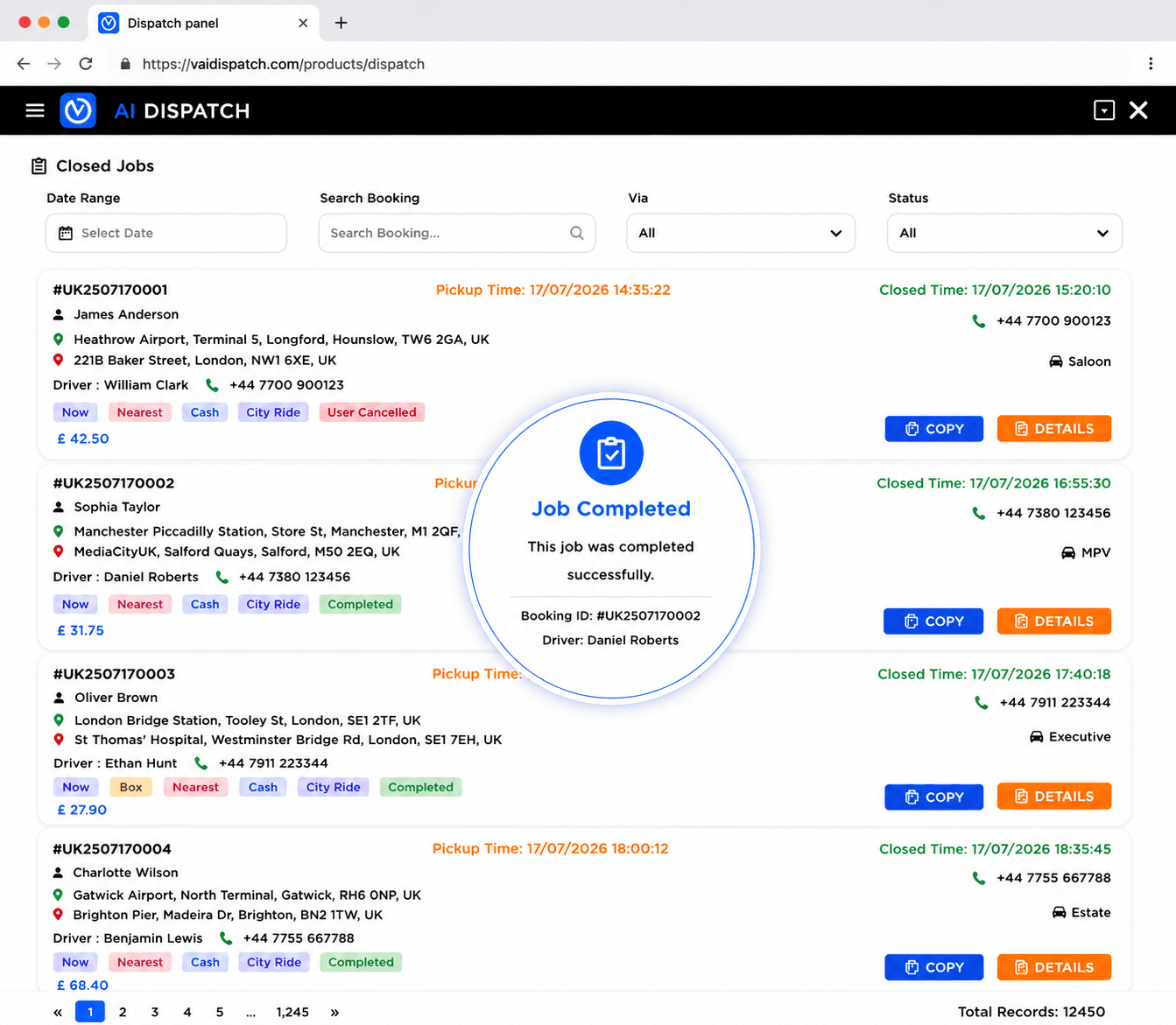 Closed Jobs Management