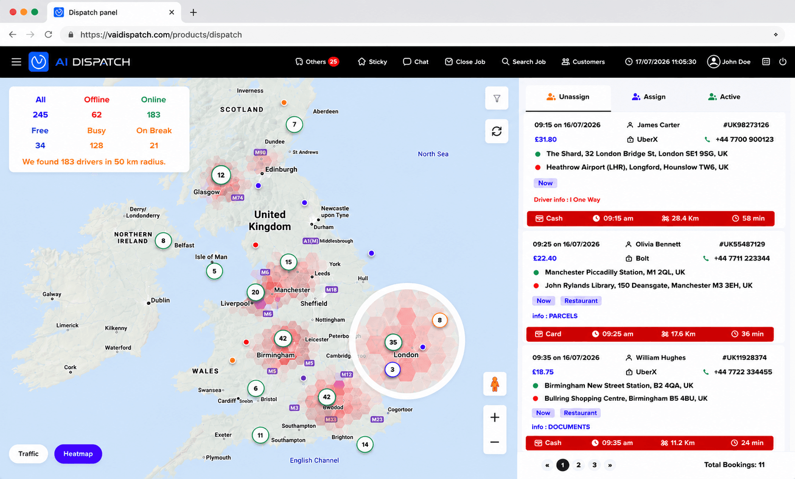 Real-Time Driver Visibility