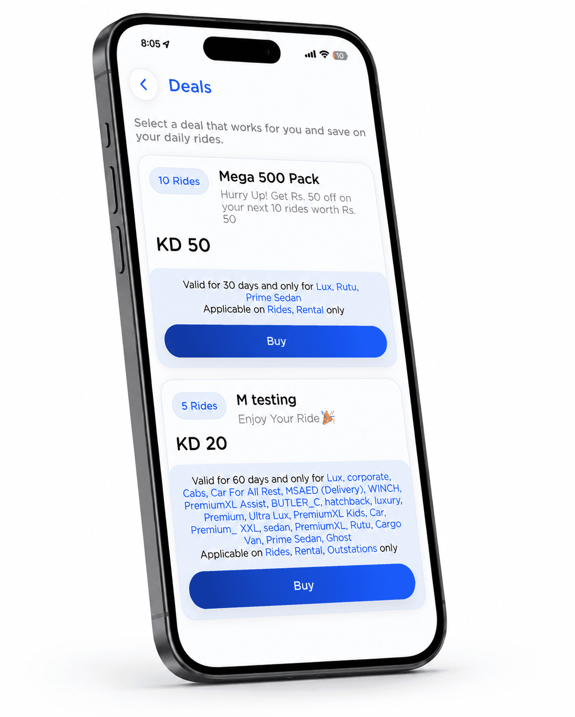 Ride Deals & Packages